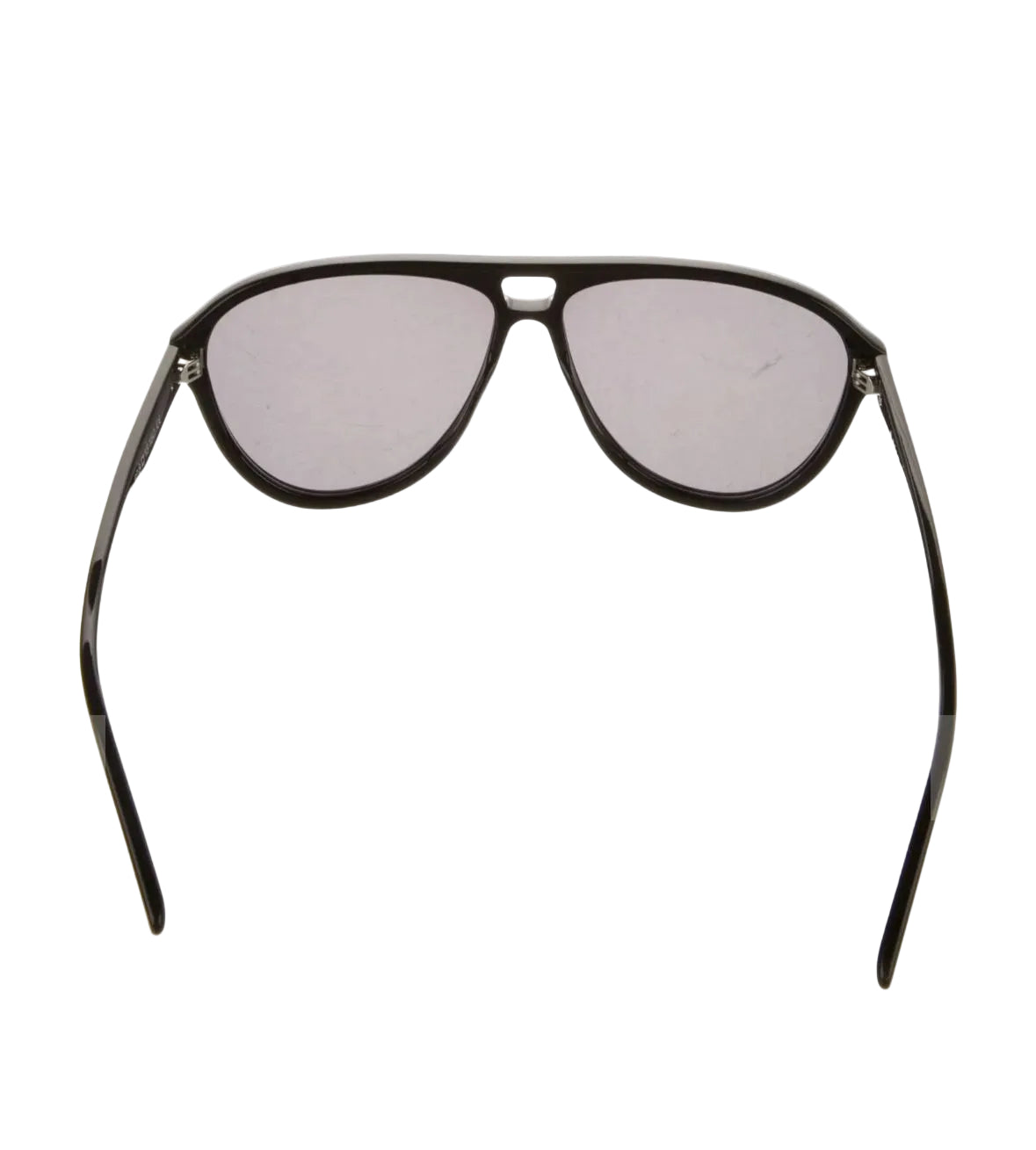 Amiri Aviator Logo Sunglasses- Black / Black / Silver