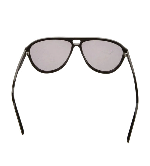Amiri Aviator Logo Sunglasses- Black / Black / Silver