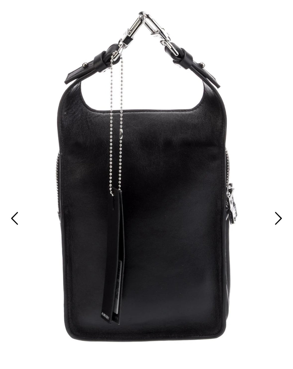 Amiri Calf Hip Pouch- Black / Silver