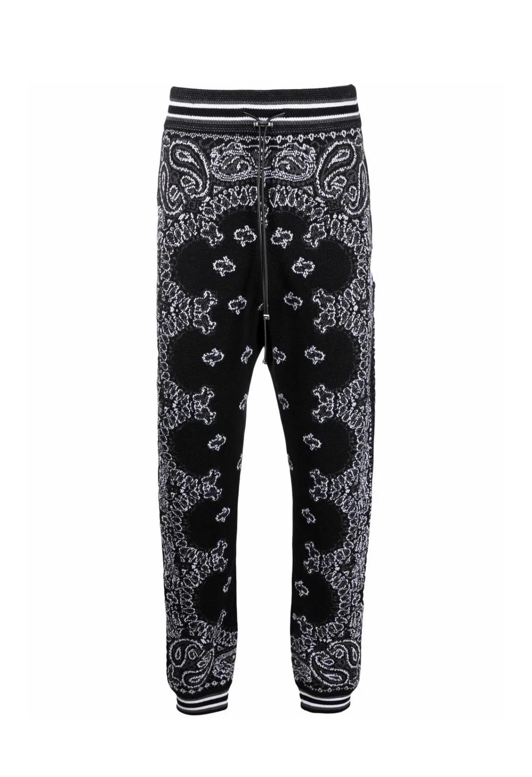 Amiri Bandana Reconstruct Sweatpants- Black