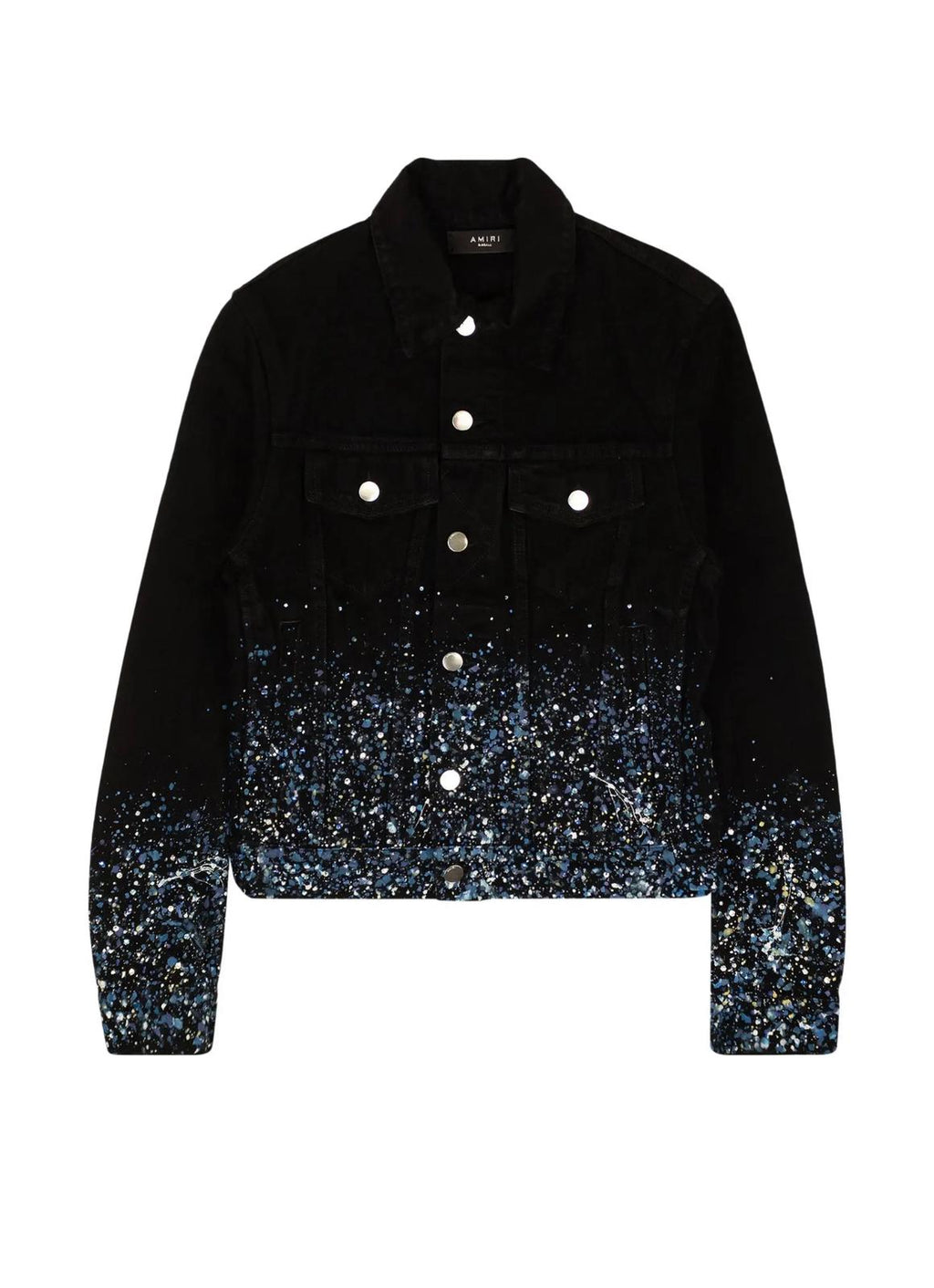 Amiri Crystal Painter Trucker Jacket- Black Od