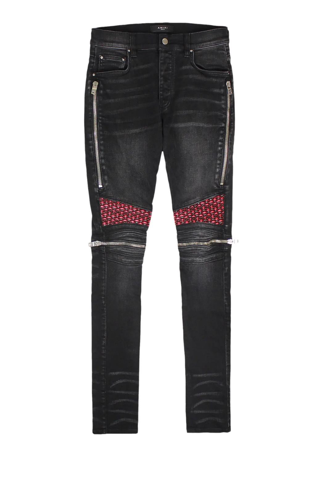Amiri Velvet PJ MX2 Denim Jeans- Aged Black