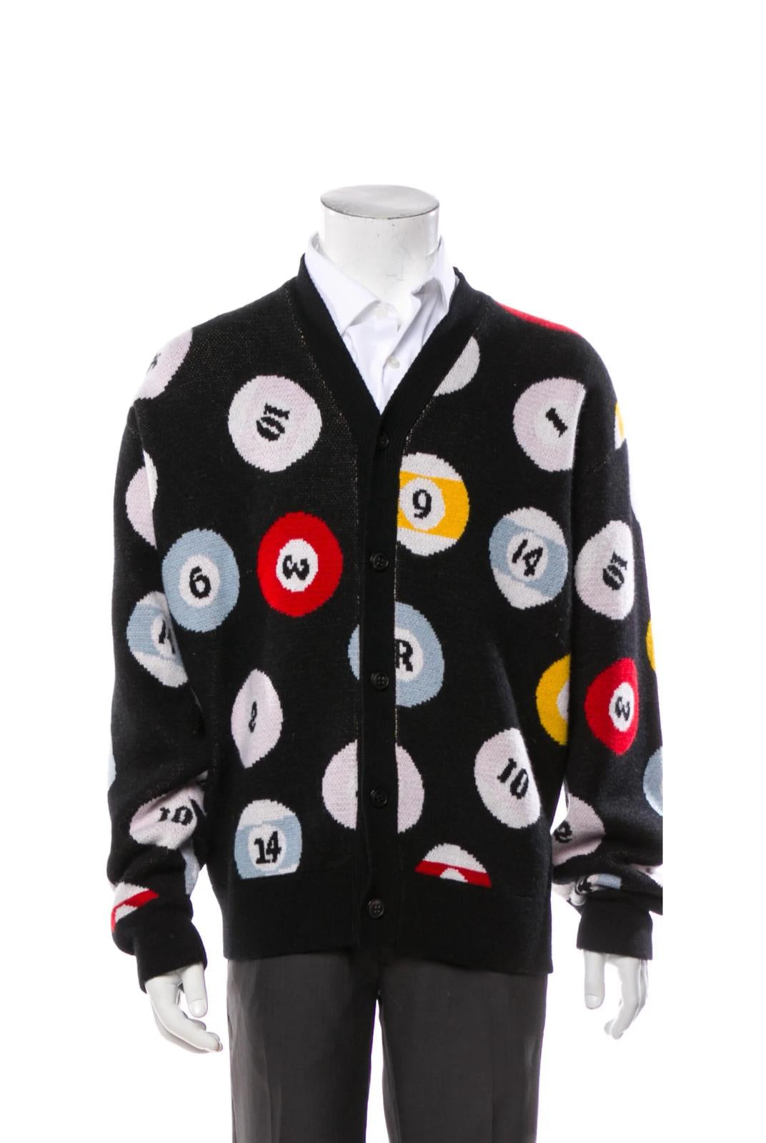 Amiri POOL BALL CARDIGAN- Black