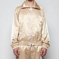 Amiri Zip Track Stripe Jacket- Champagne / White