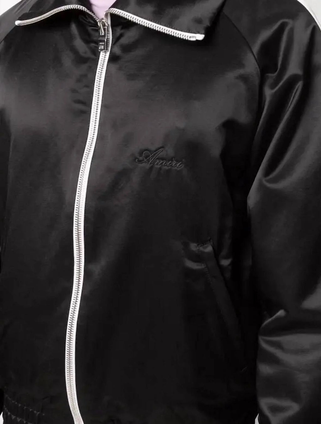 Amiri Zip Track Stripe Jacket- Black