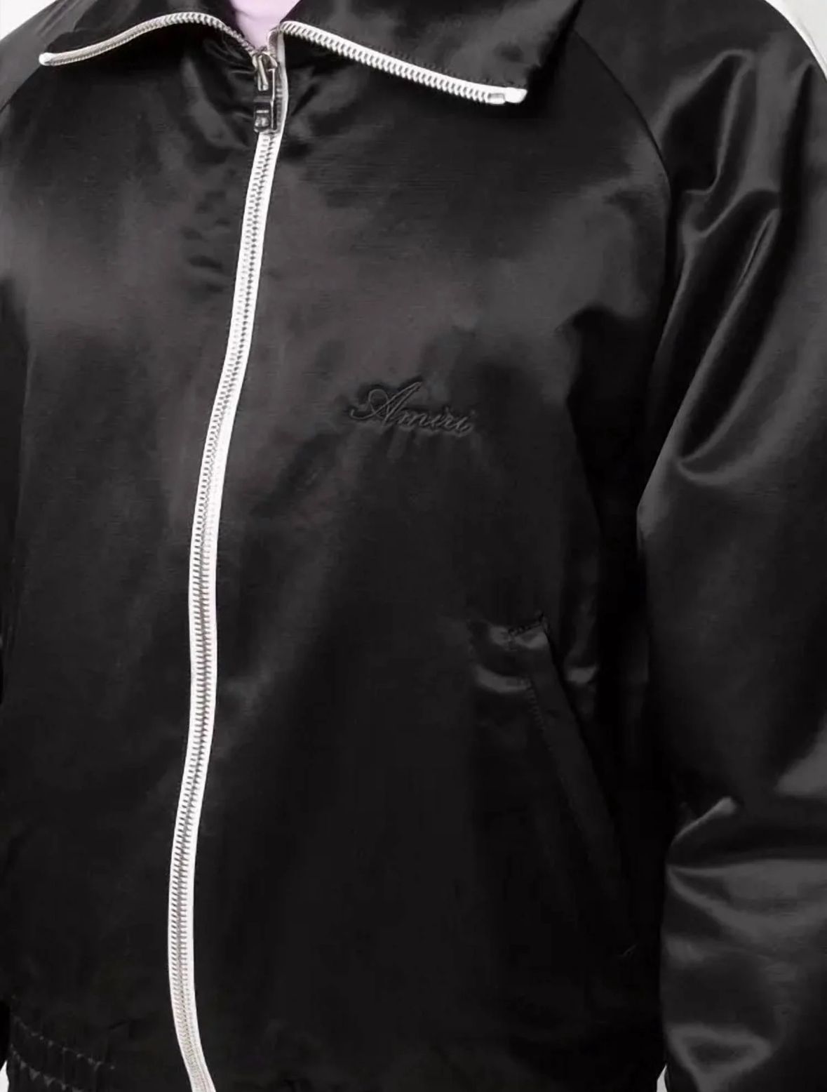 Amiri Zip Track Stripe Jacket- Black