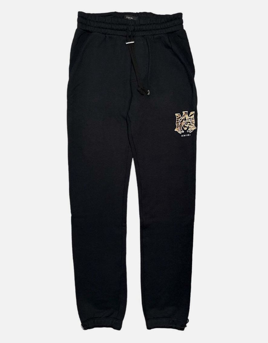 Amiri Leopard App. Sweatpants- Black