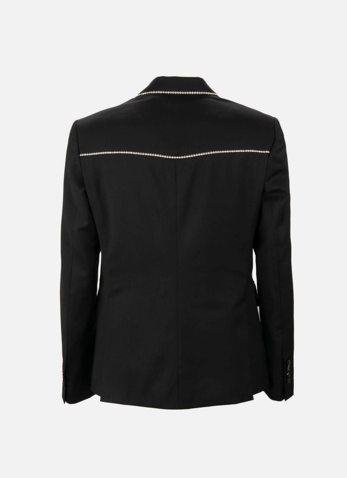 Amiri CRYSTAL TRIM SINGLE BREAST Jacket- Black