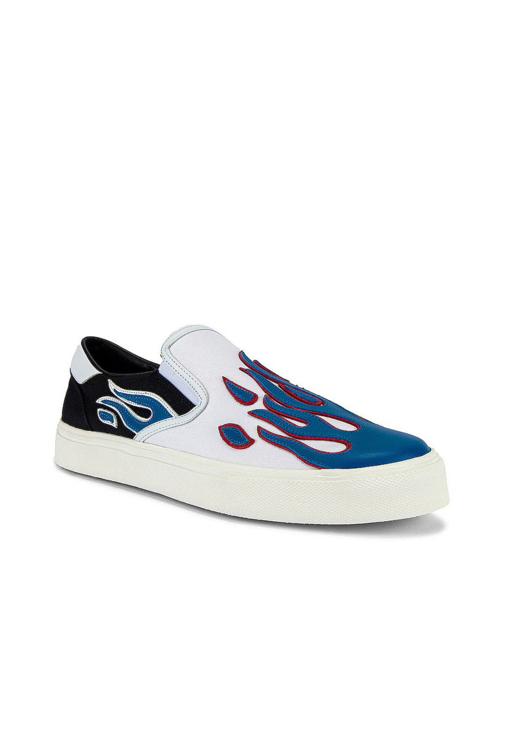 Amiri Flame Slip On Sneakers- Black / White / Blue