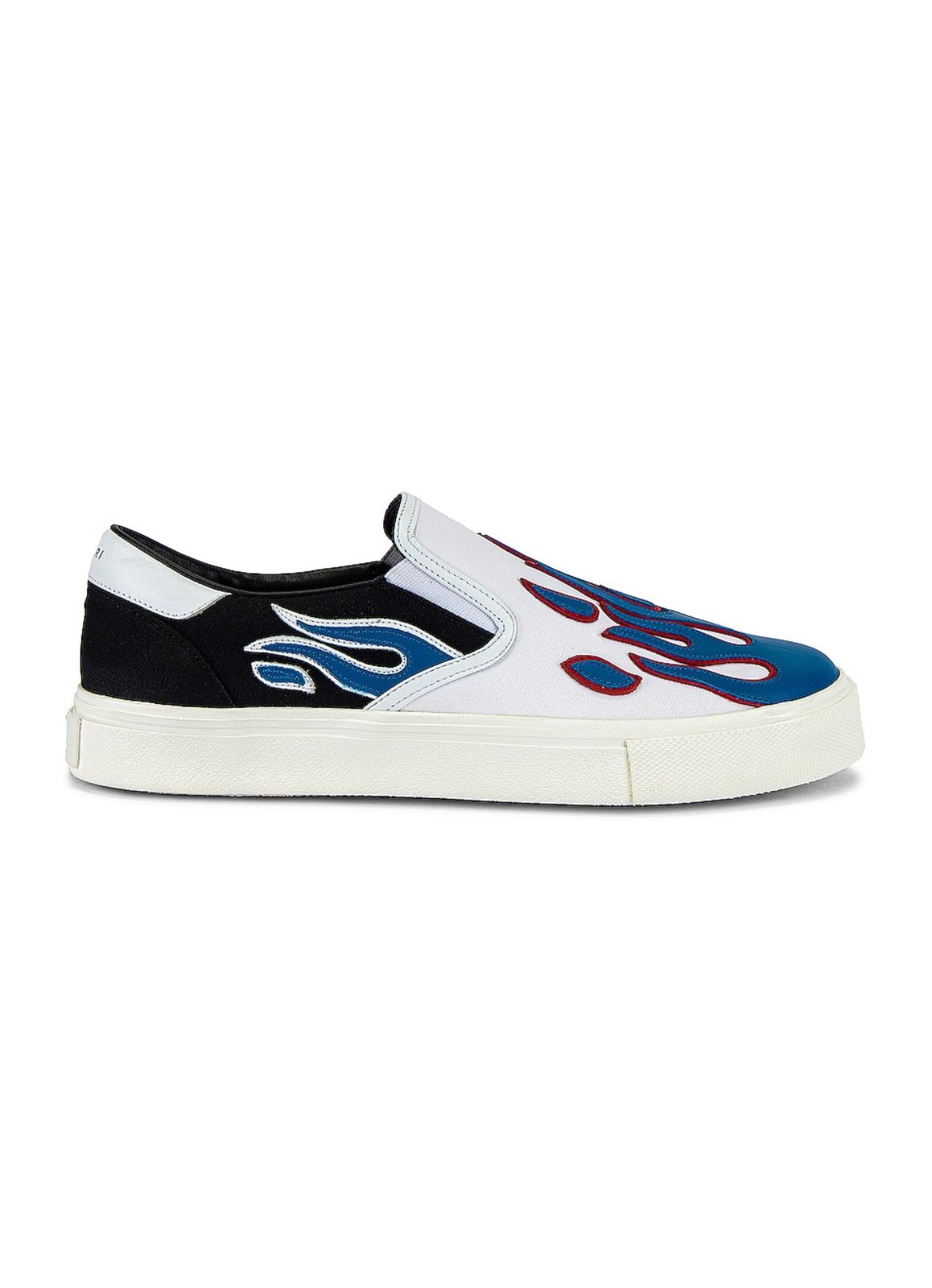 Amiri Flame Slip On Sneakers- Black / White / Blue