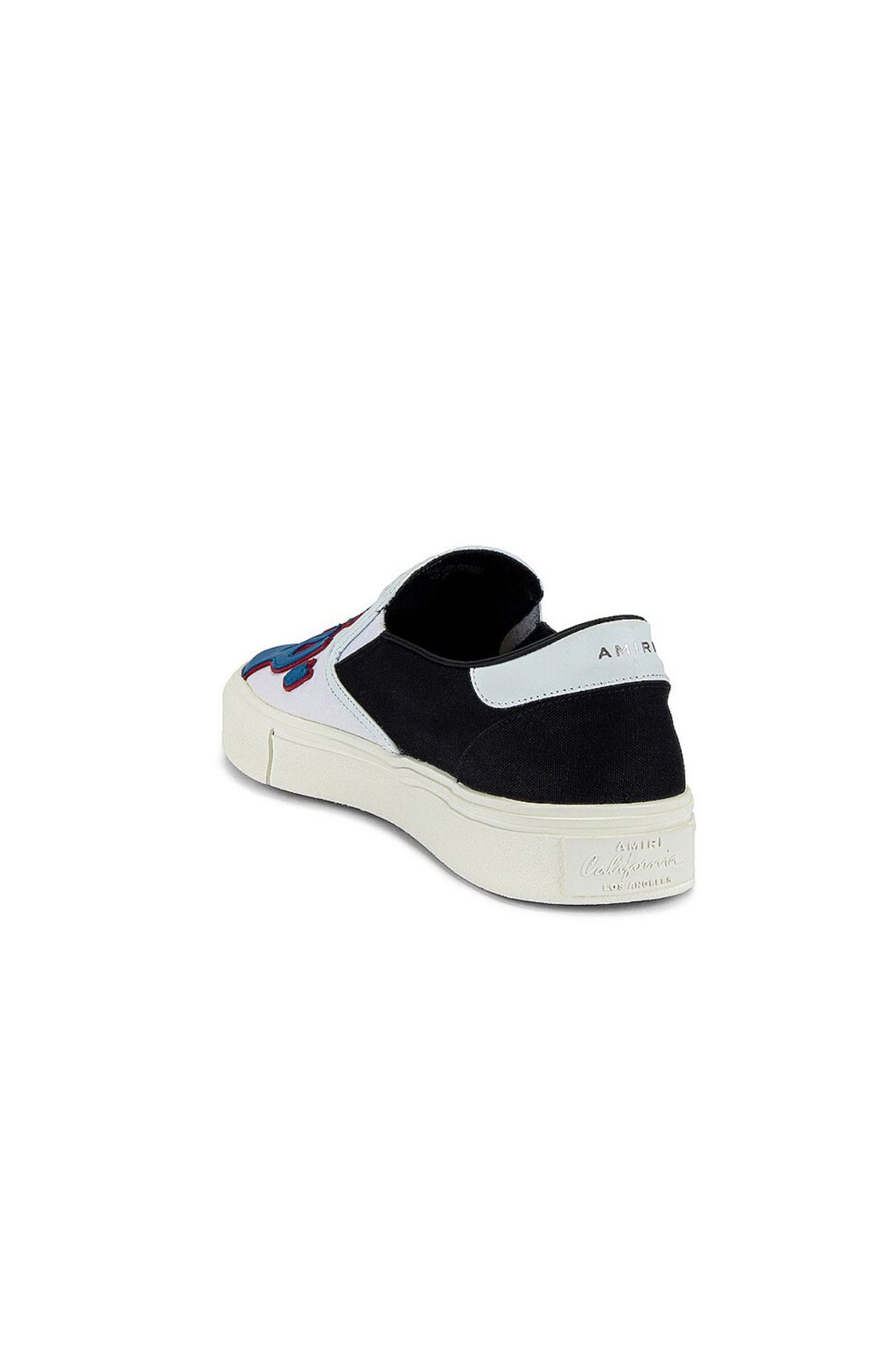 Amiri Flame Slip On Sneakers- Black / White / Blue