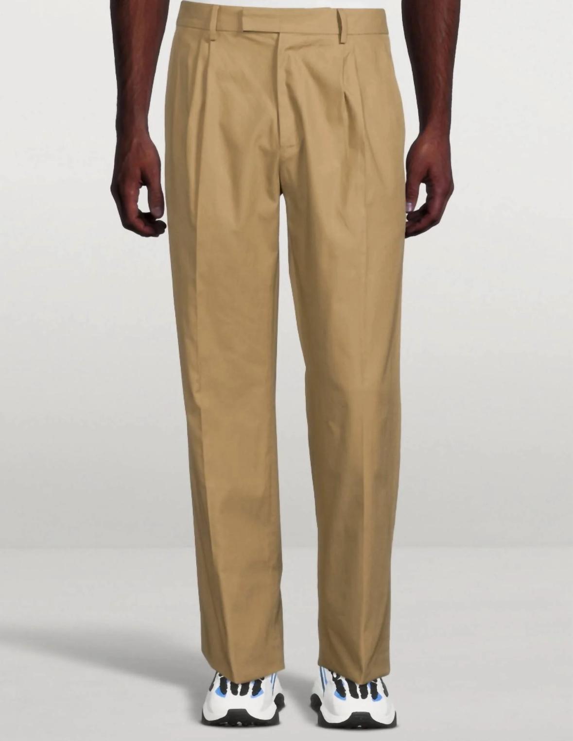 Amiri SINGLE PLEAT RELAXED TROUSER- Brown