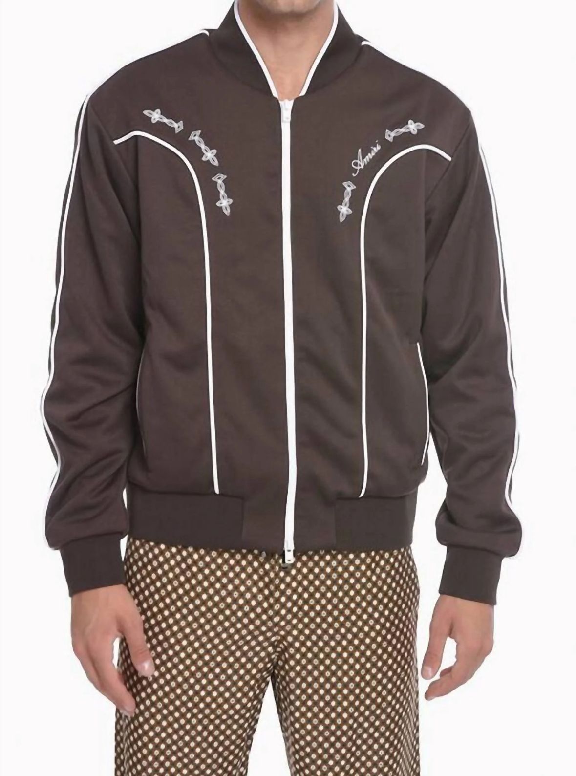 Amiri Sheen Track Jacket- Brown