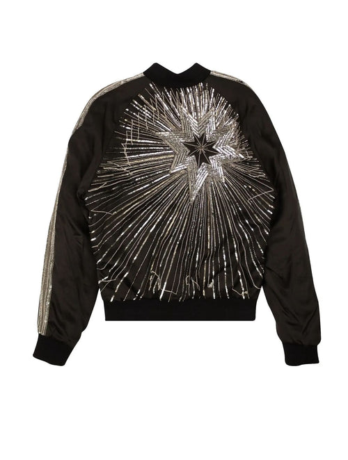 Amiri BEADED STAR BOMBER Jacket- Black