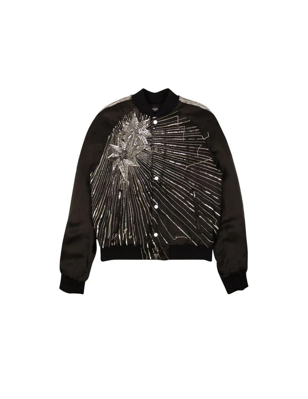 Amiri BEADED STAR BOMBER Jacket- Black