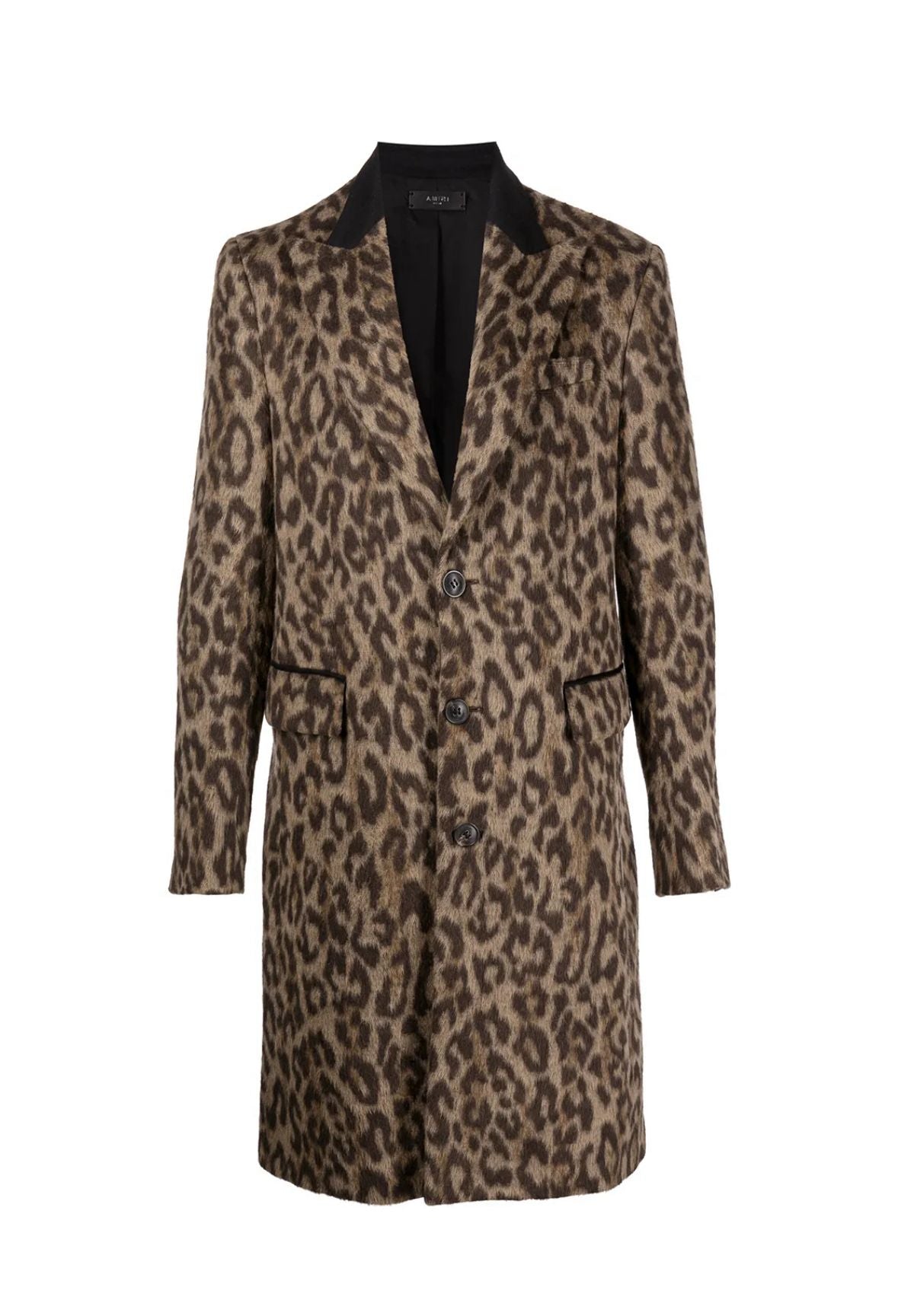 Amiri LEOPARD SINGLE BREASTED COAT- Leopard