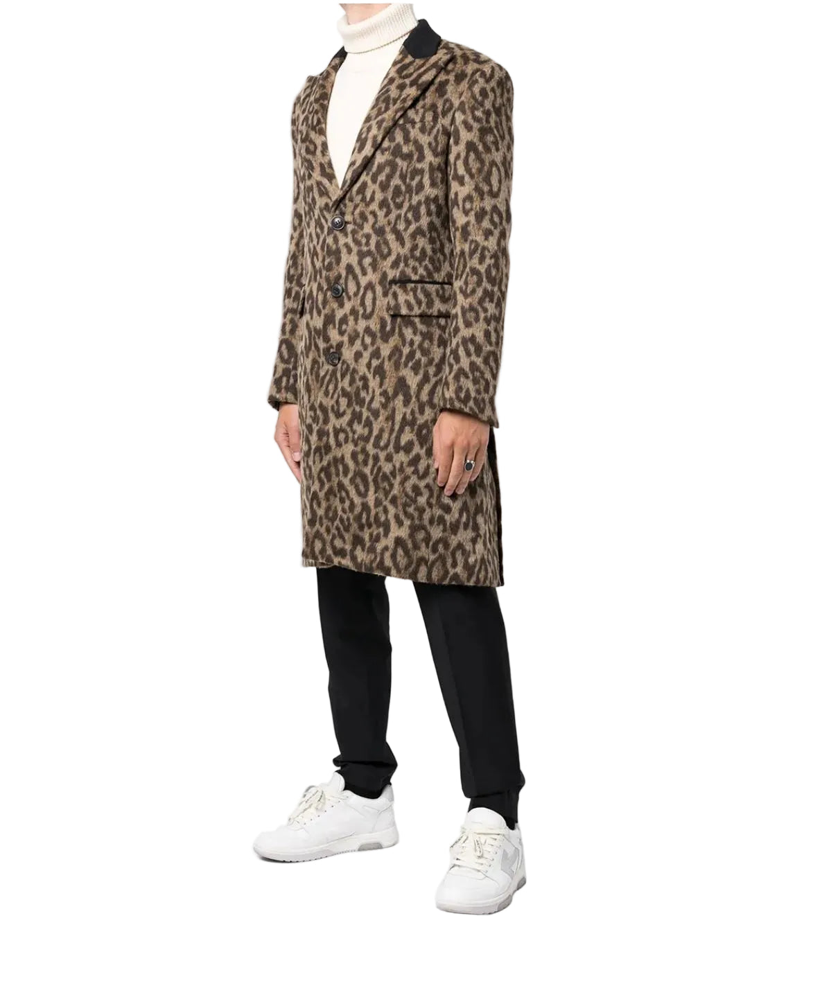 Amiri LEOPARD SINGLE BREASTED COAT- Leopard