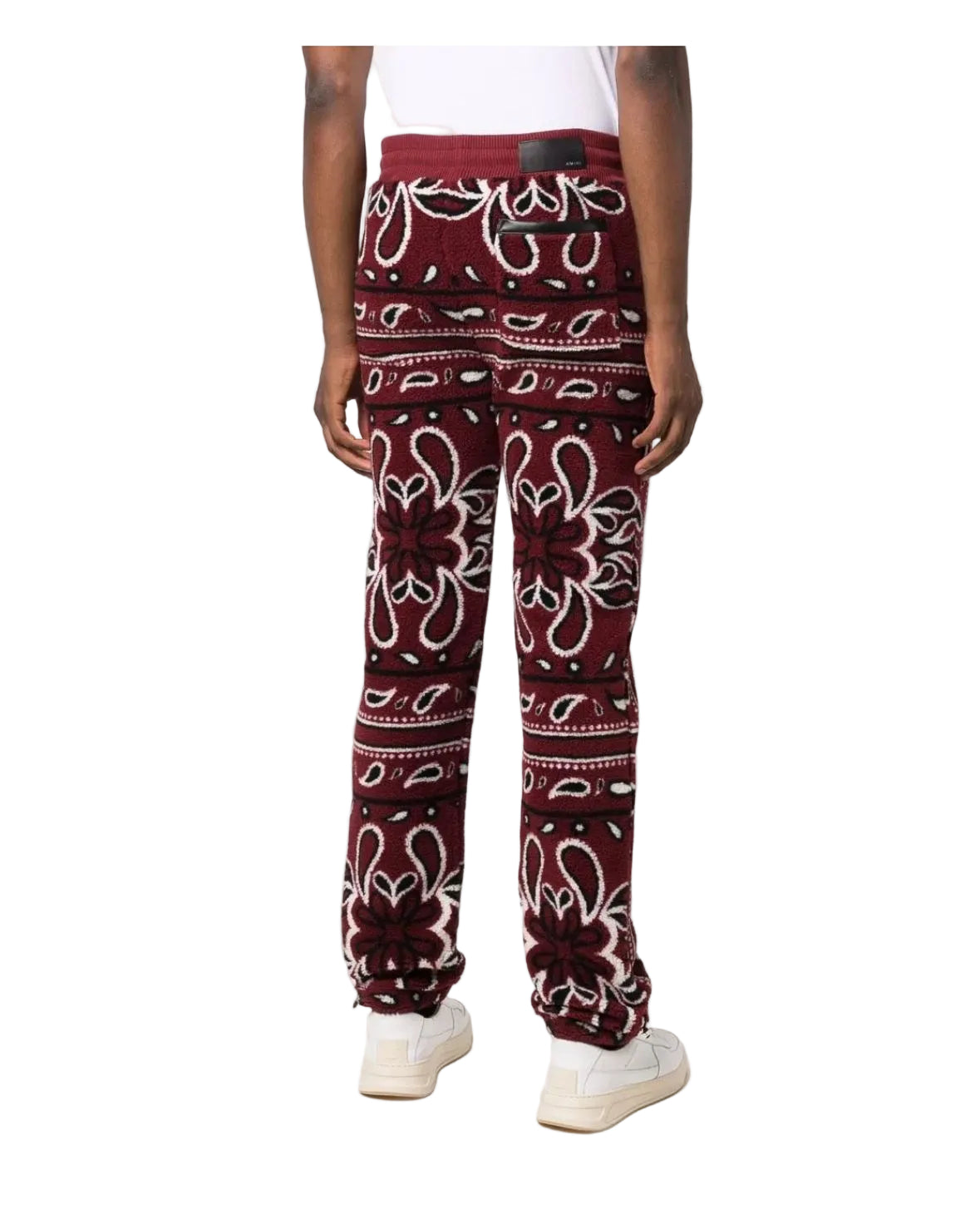 Amiri Printed Bandana Fleece Pants- Red / Black