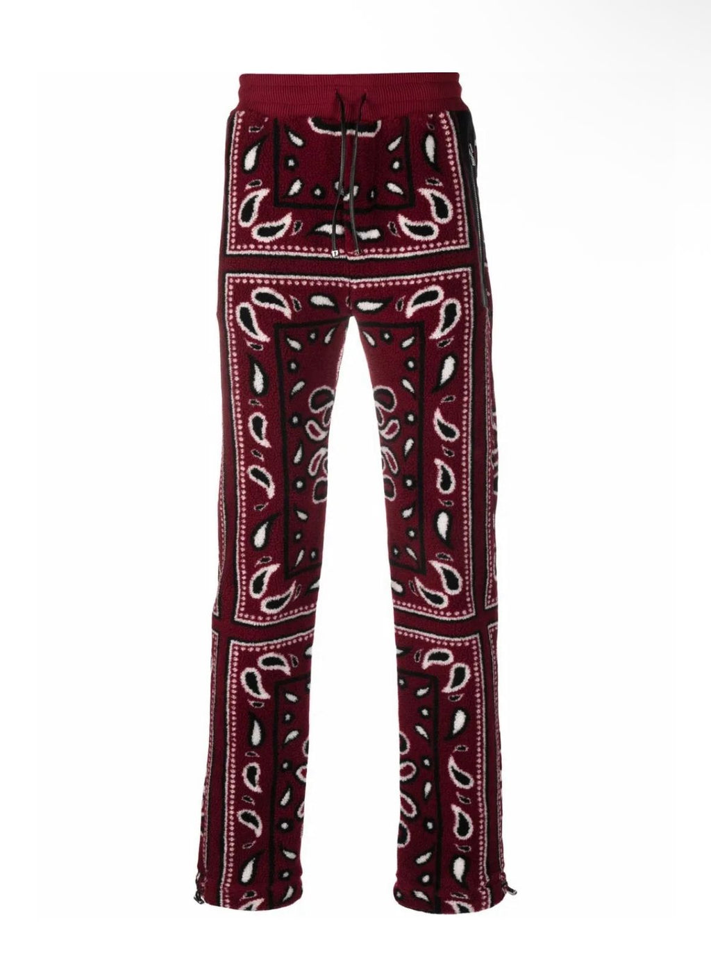 Amiri Printed Bandana Fleece Pants- Red / Black