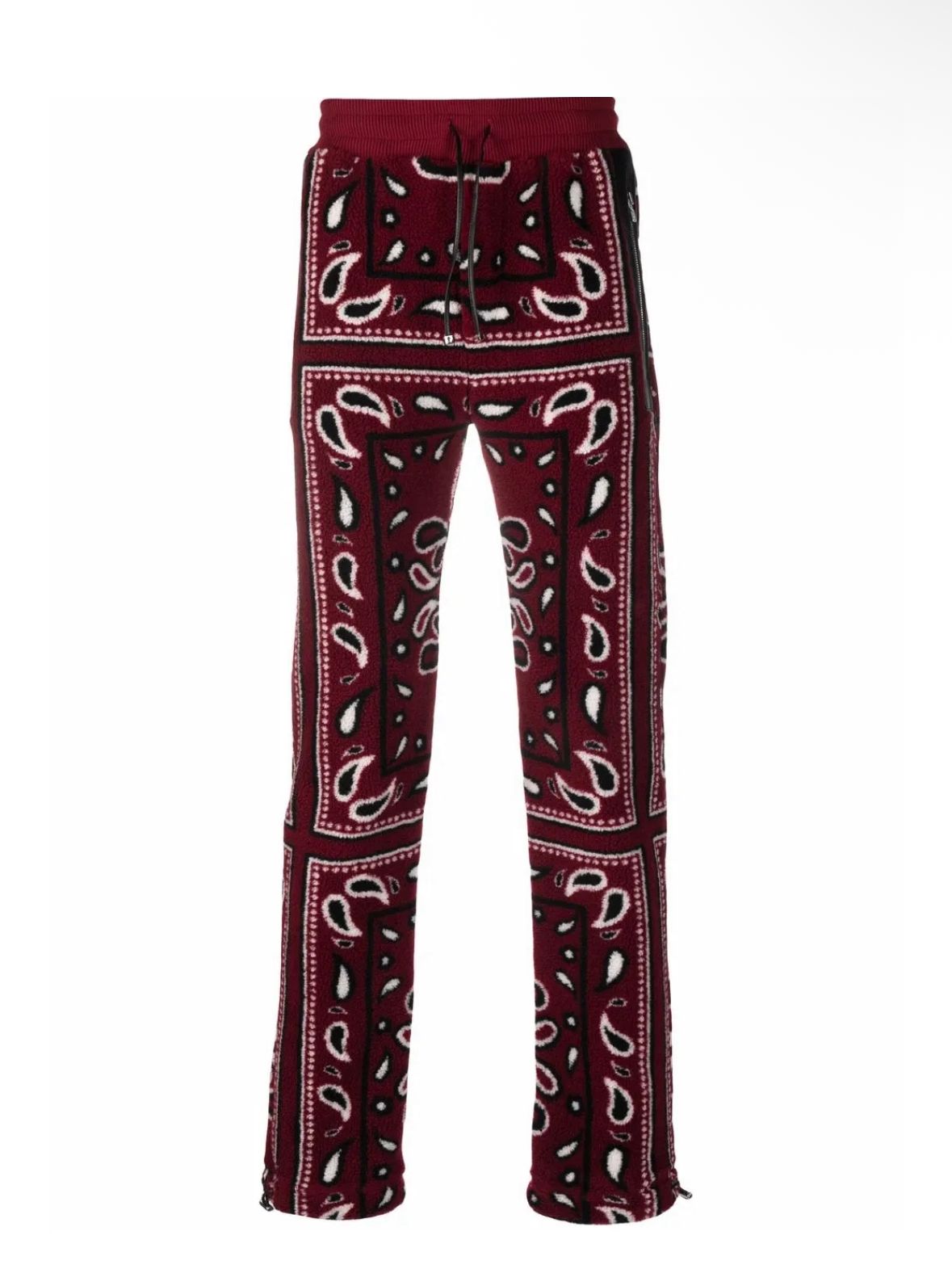 Amiri Printed Bandana Fleece Pants- Red / Black