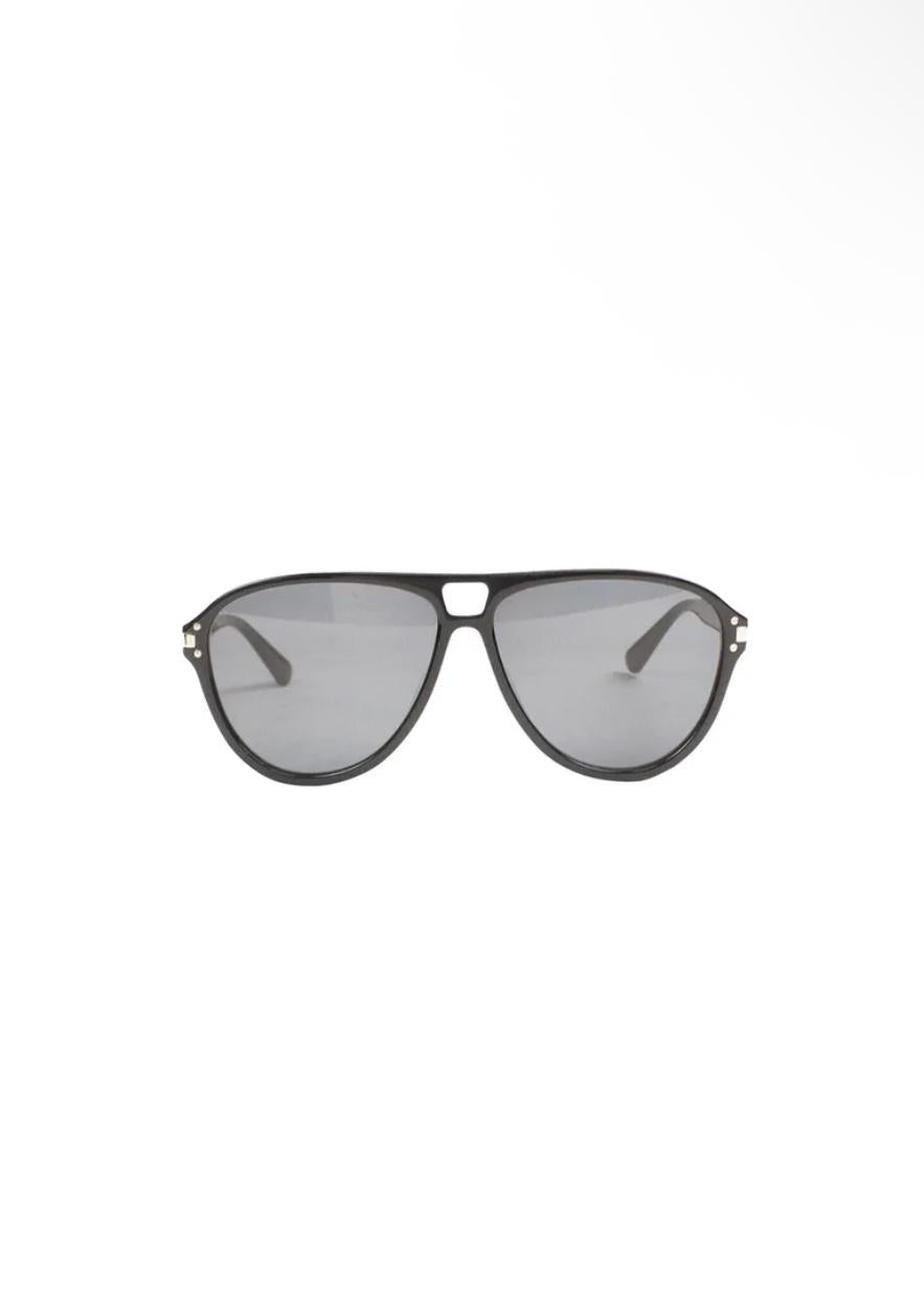 Amiri Aviator Logo Sunglasses- Pearl / Black