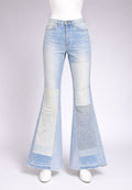 Amiri Reconstructed Flare Jeans Patch- Multi Indigo
