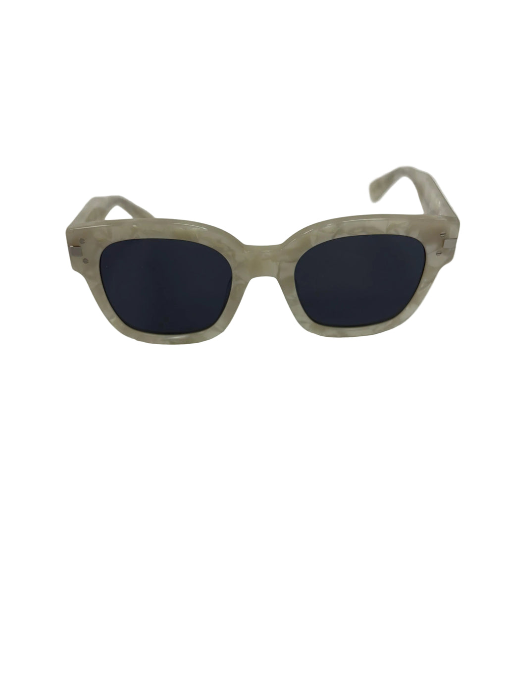 Amiri Classic Logo Sunglasses- White/Black/Silver