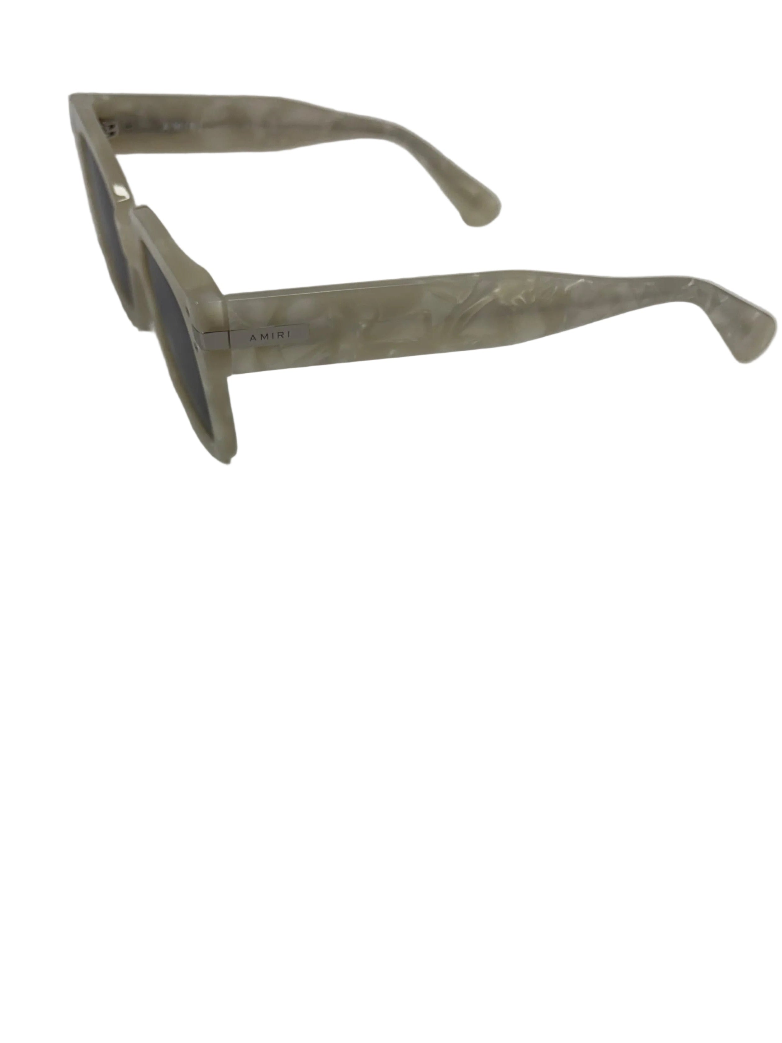 Amiri Classic Logo Sunglasses- White/Black/Silver