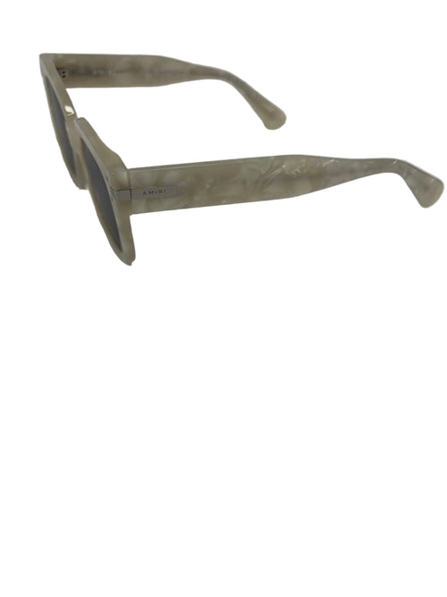 Amiri Classic Logo Sunglasses- White/Black/Silver