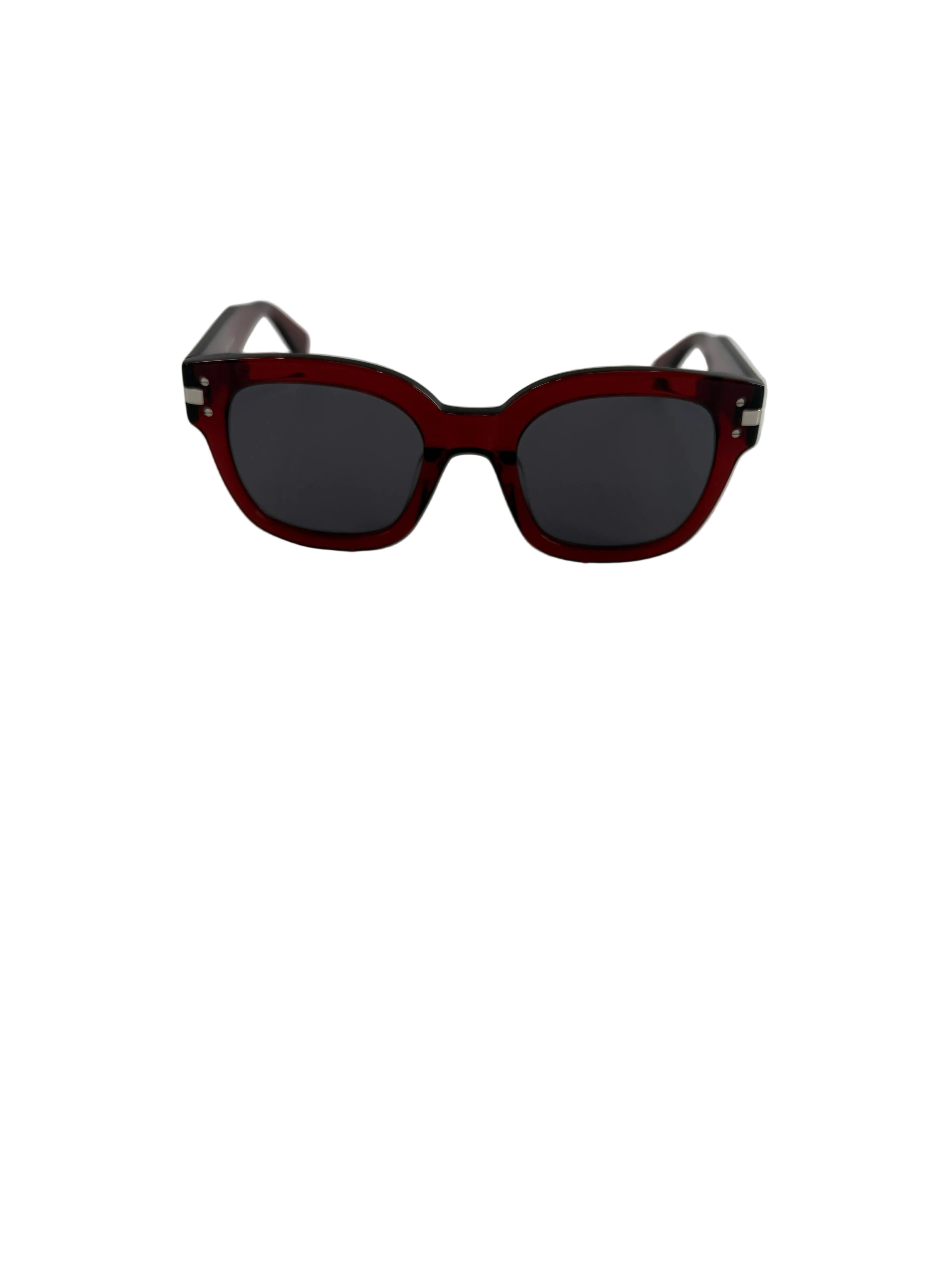 Amiri Classic Logo Sunglasses- Translucent Red