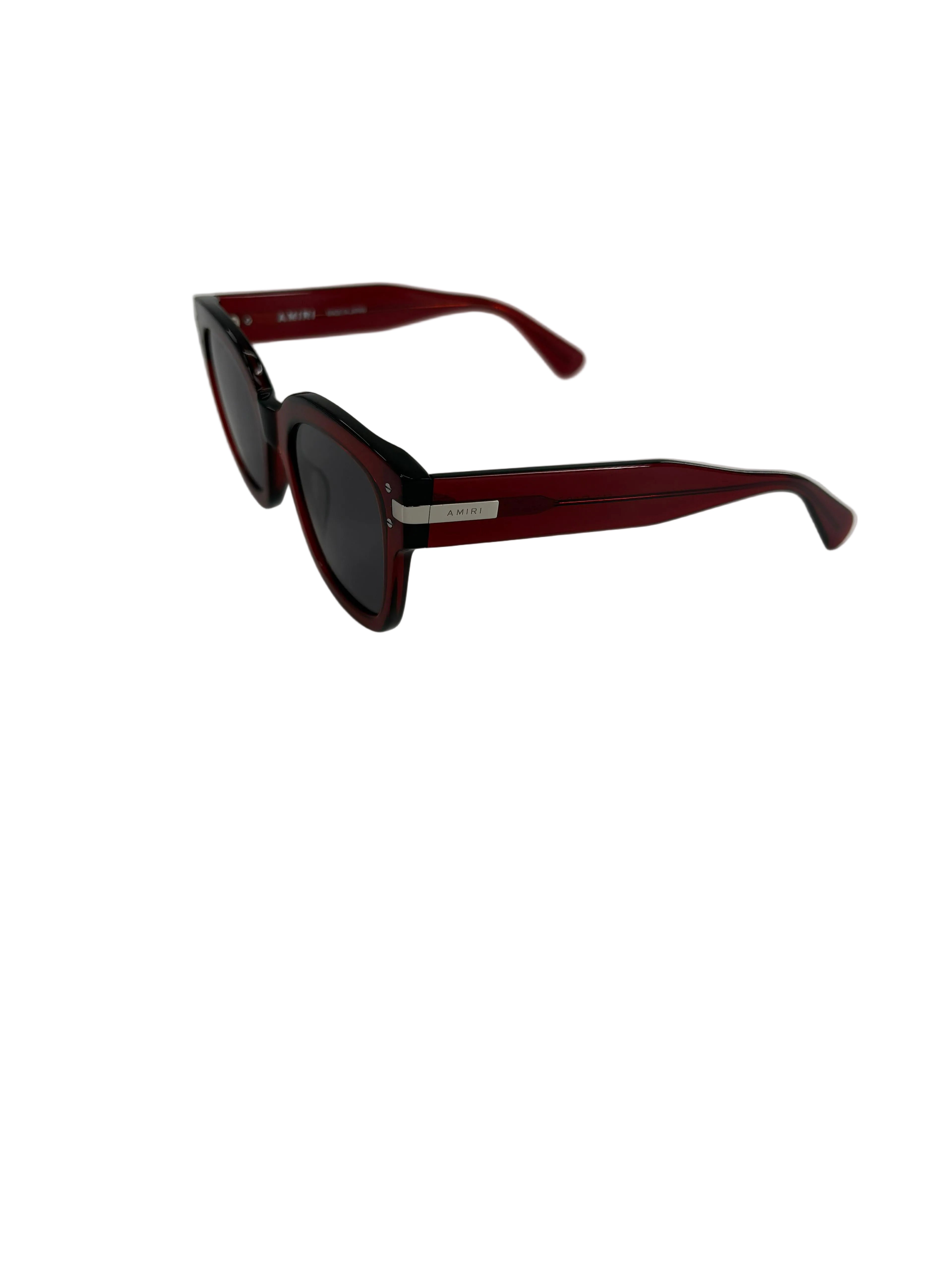 Amiri Classic Logo Sunglasses- Translucent Red