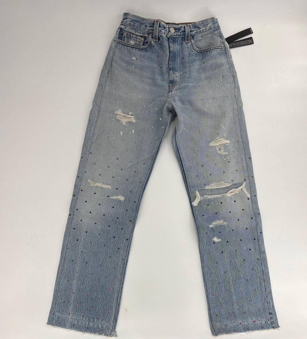 Amiri Gradient Crystal Recon Denim Jeans- Multi Indigo