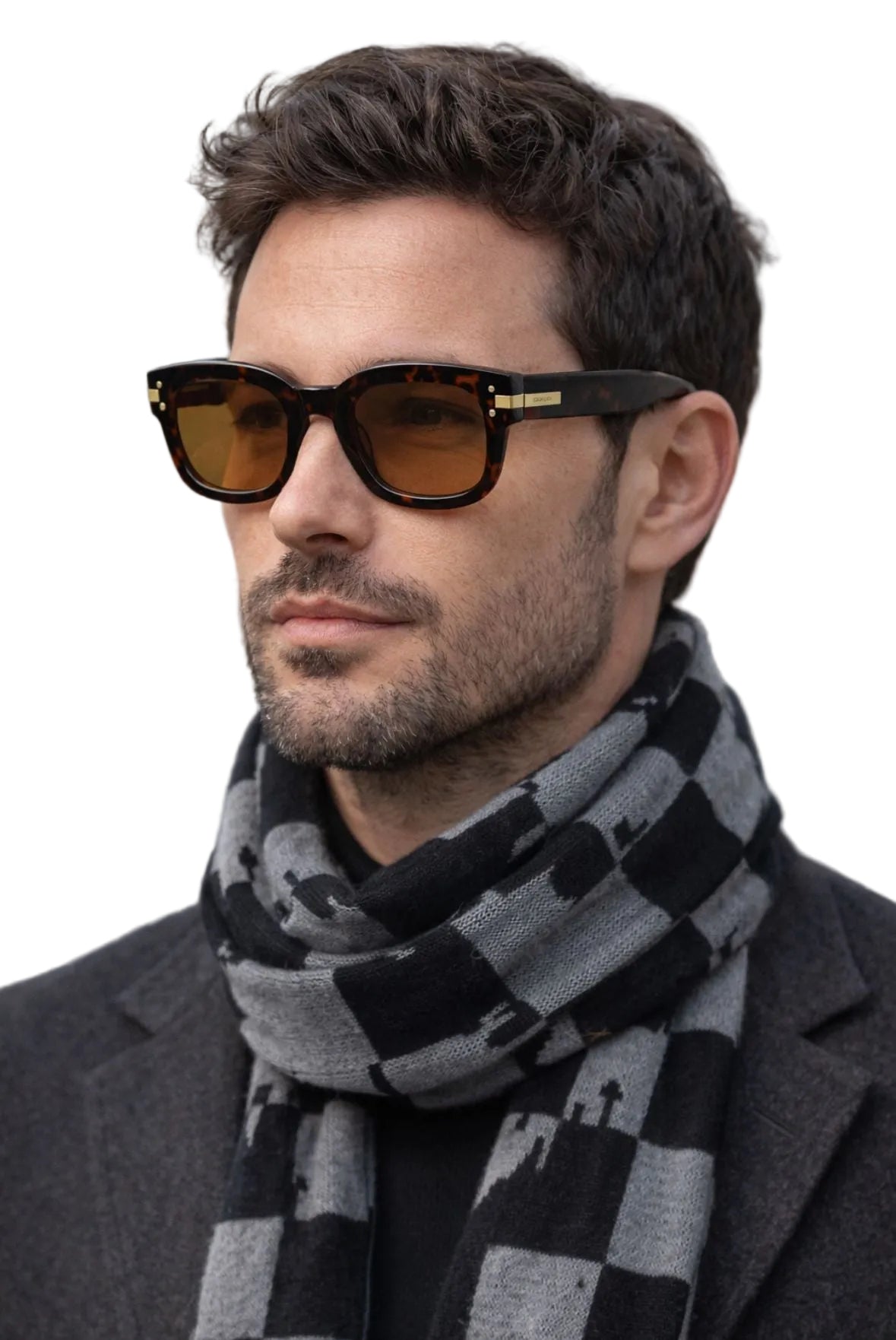 Amiri Classic Logo Sunglasses- Brown / Brown / Gold