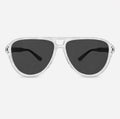 Amiri Aviator Logo Sunglasses- White/Black/Silver