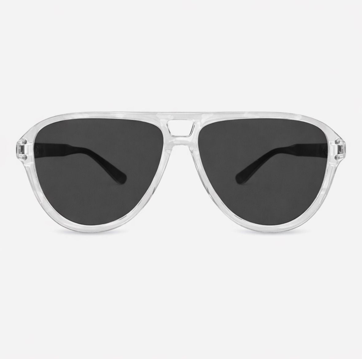 Amiri Aviator Logo Sunglasses- White/Black/Silver