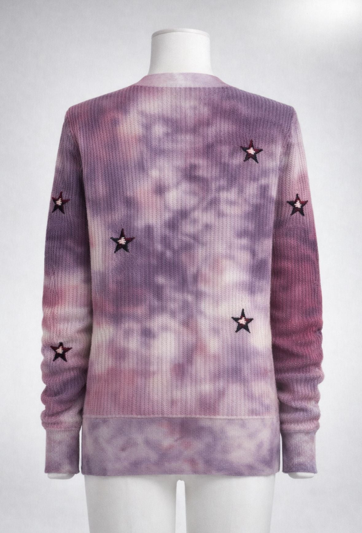Amiri Tie Dye Stars Cardigan Sweater- Multi-Color