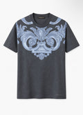 Versace Medusa Print Cotton T-Shirt - Black/Blue