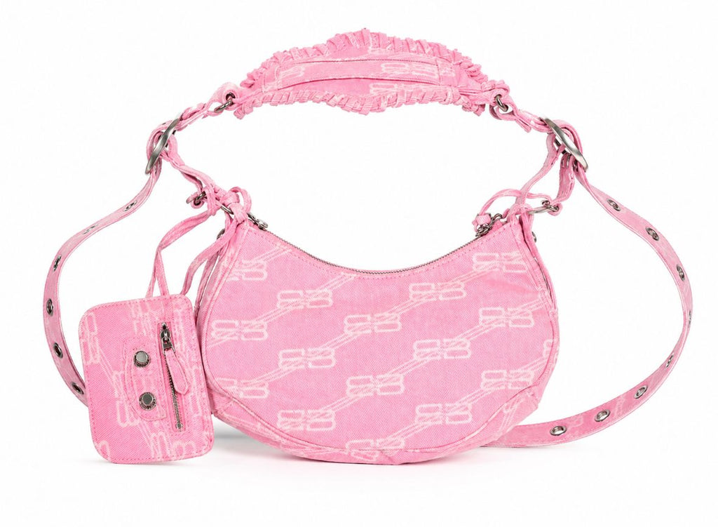 Balenciaga Print XS Le Cagole Denim Bag
