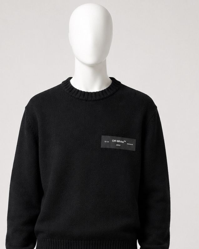 Off-White Men's Graphic Sweatshirt in Black – Size XL