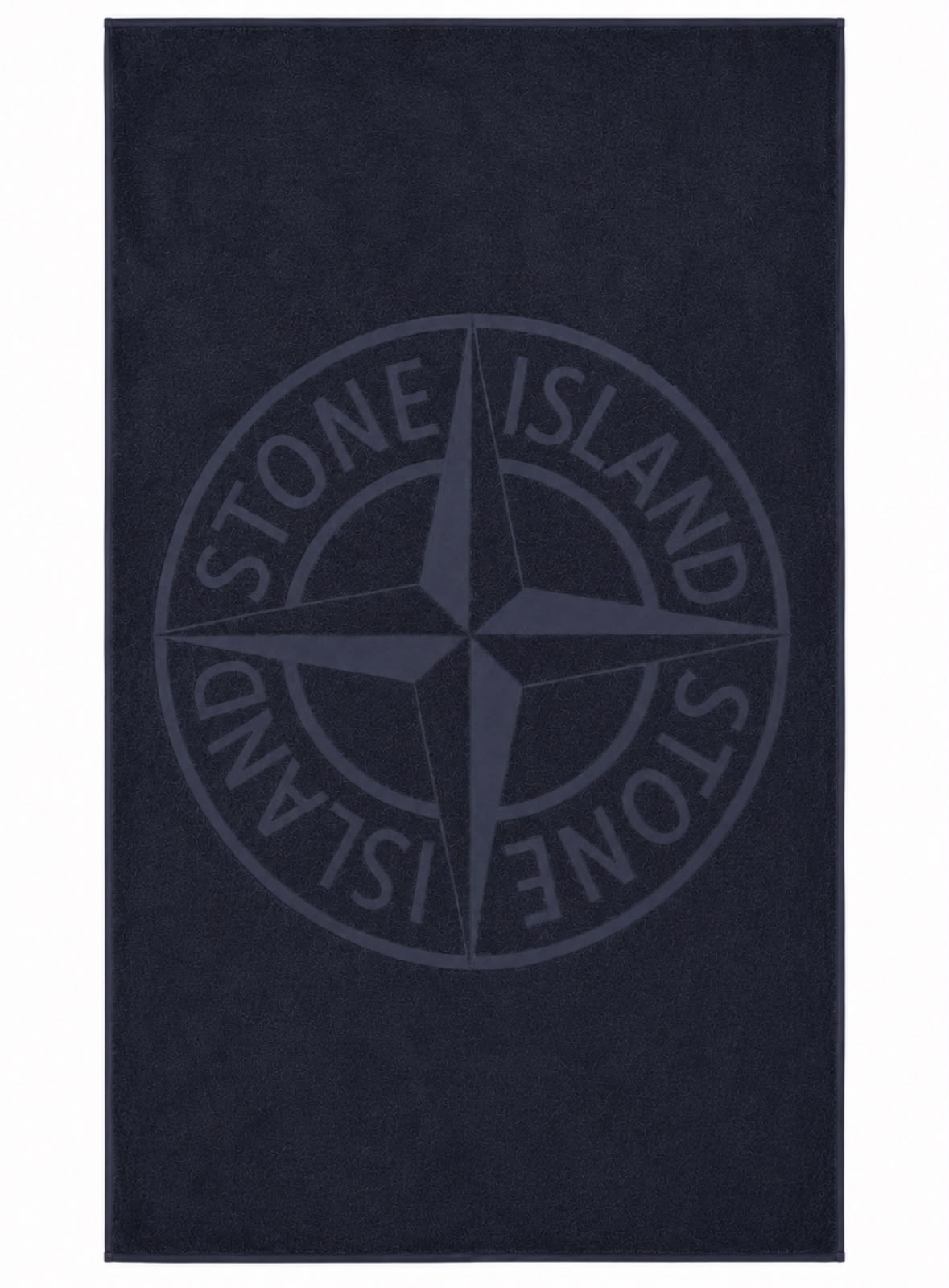 Stone Island Marine Blue Compass Logo Beach Towel