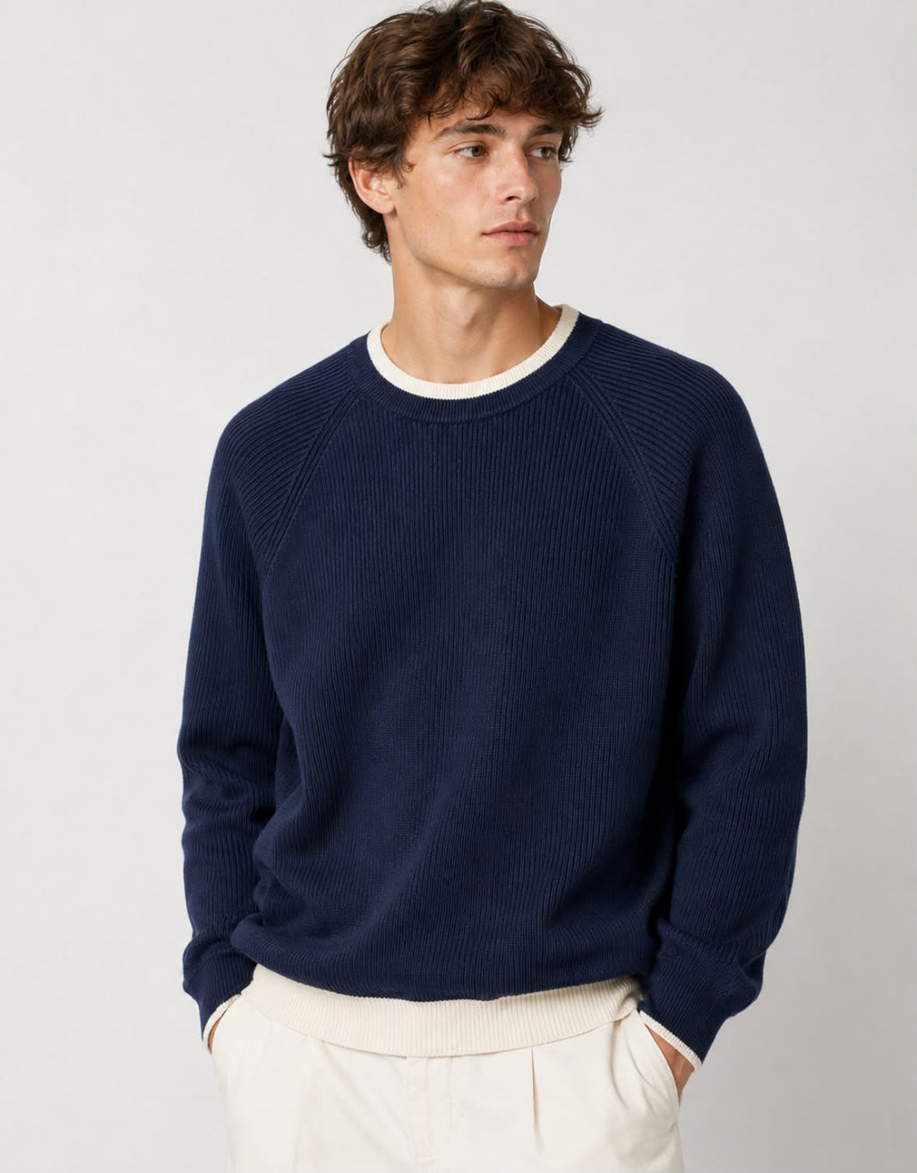 Brunello Cucinelli Men's Luxury Knit Sweater in Navy – Size 50
