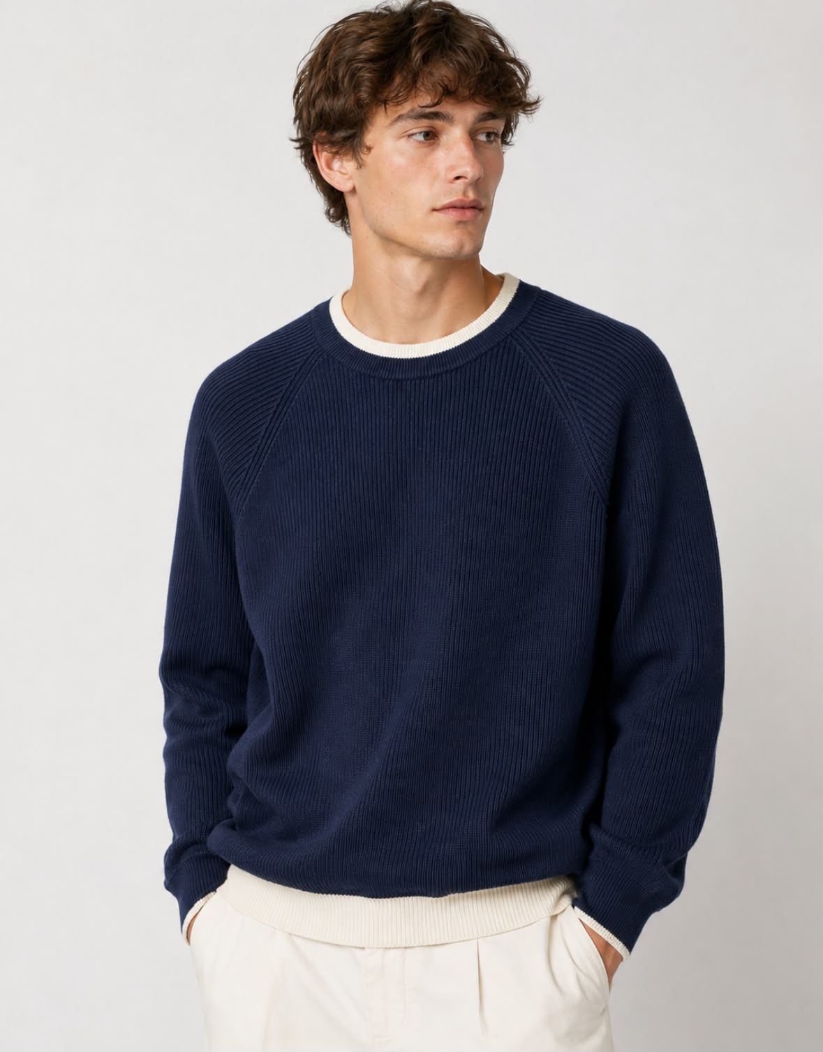 Brunello Cucinelli Men's Luxury Knit Sweater in Navy – Size 50