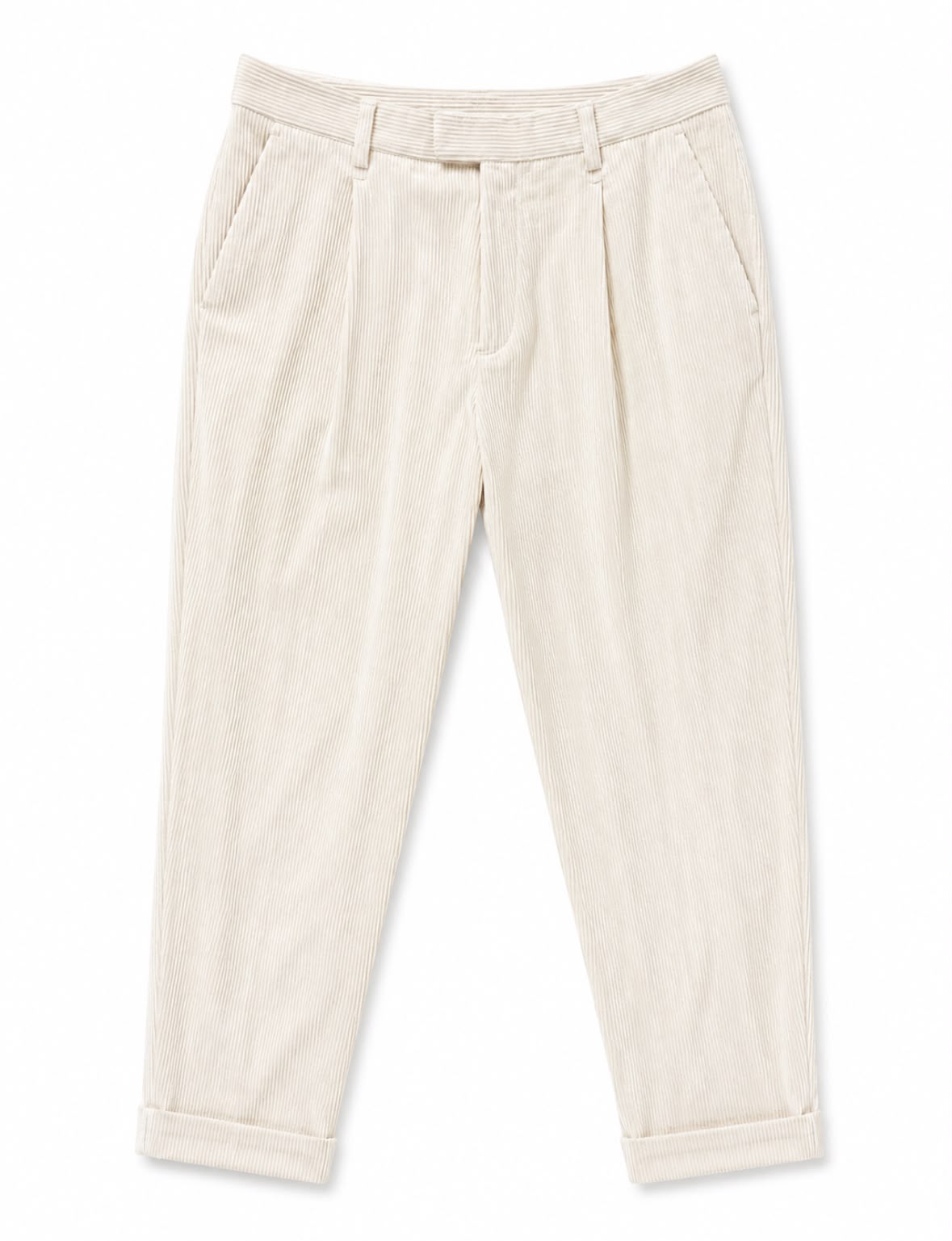 Zegna Men's Tailored Trousers in Off-White – Size 46