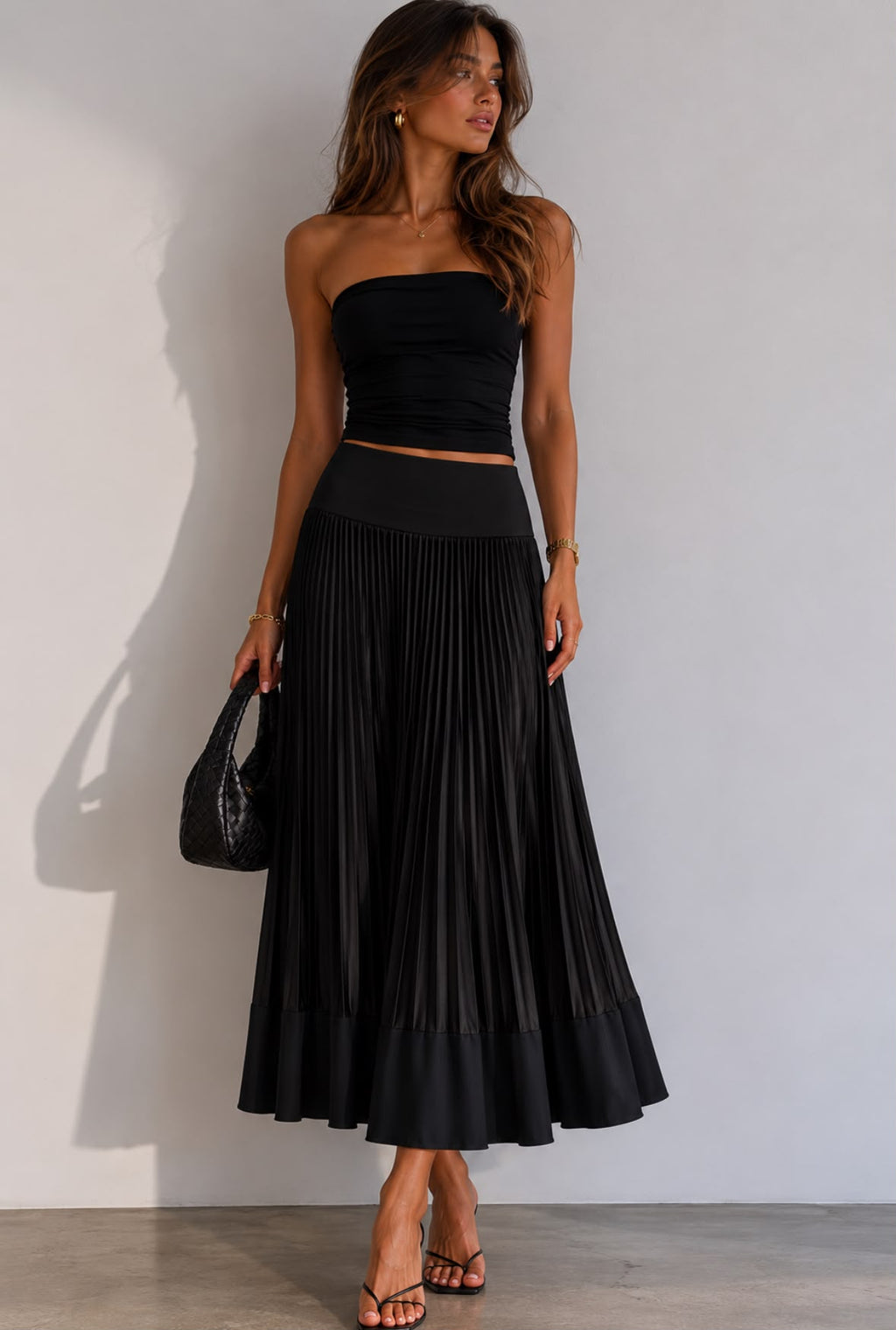 Plan C Women's Contemporary Skirt in Black – Size 40