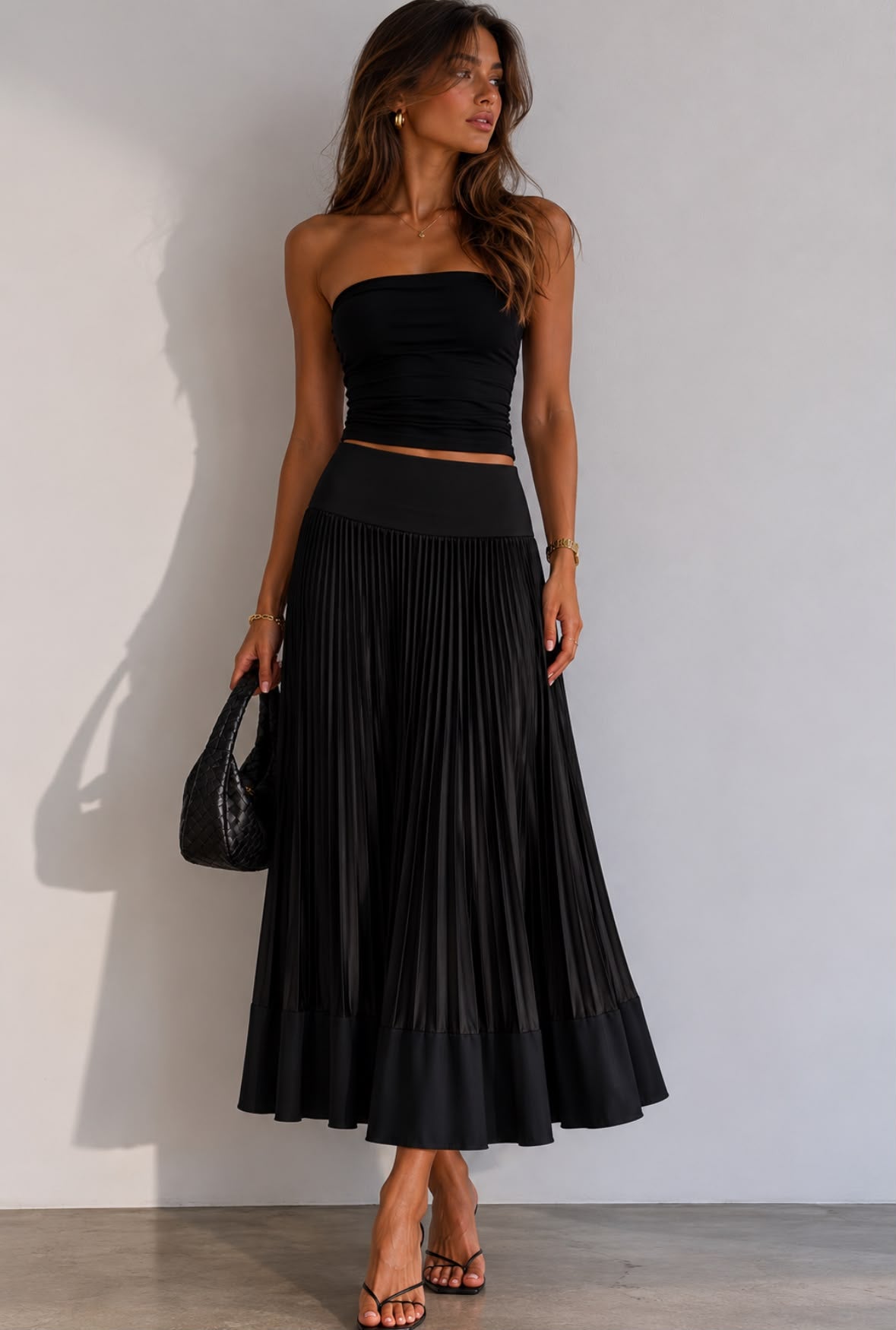 Plan C Women's Contemporary Skirt in Black – Size 40