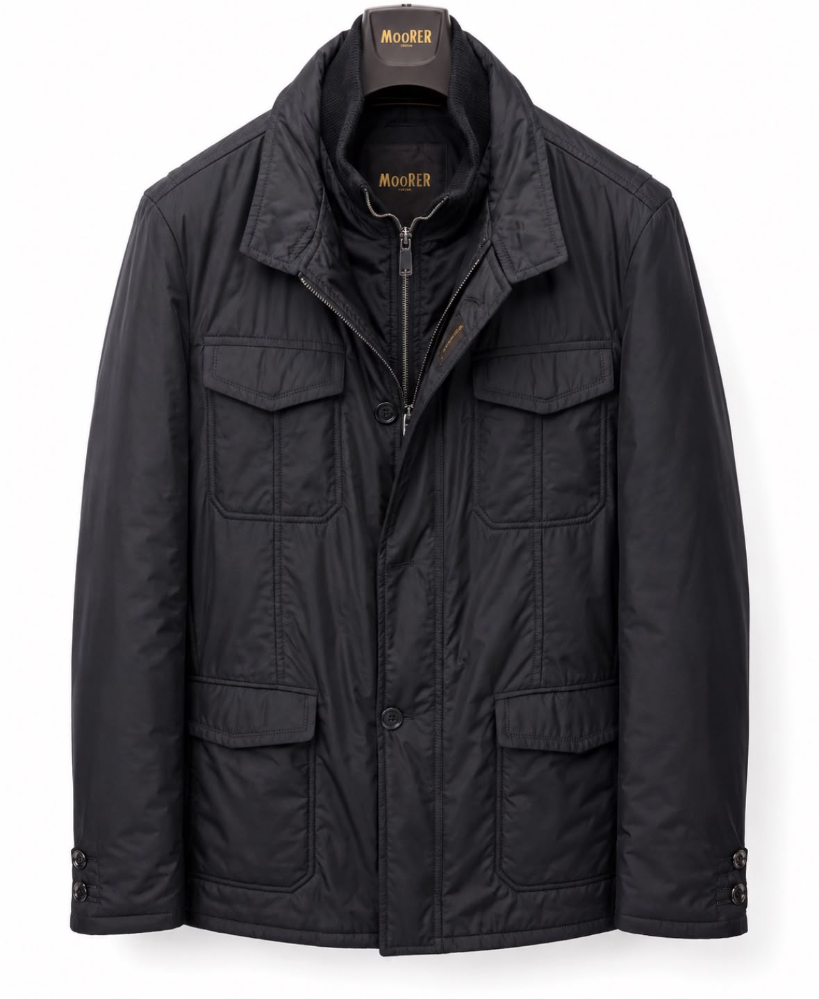 MooRER Famas Polyester Black Coat Size 56/46