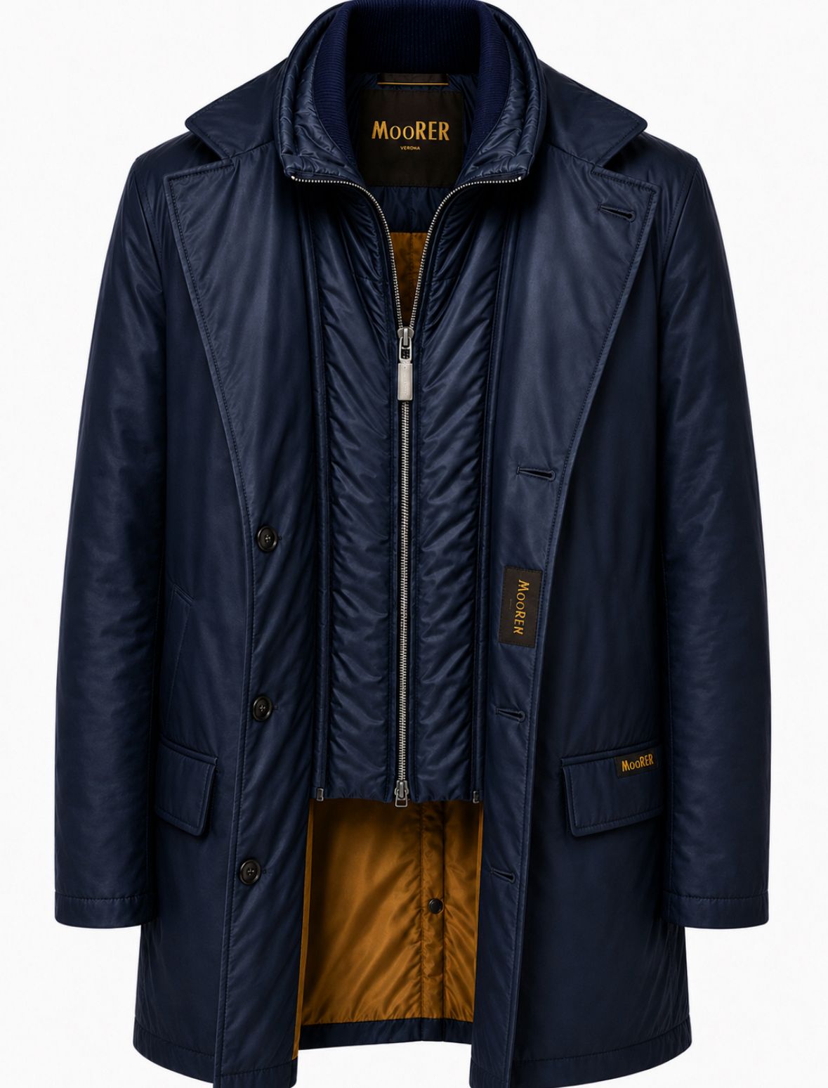 mooRER Navy Feyem Downcoat size 50/40