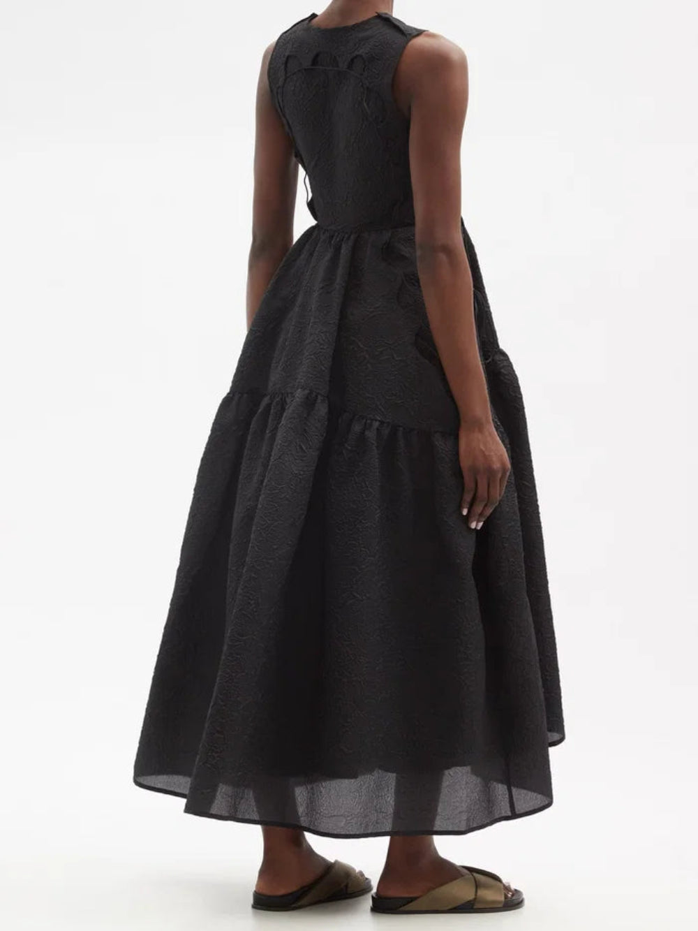 Cecilie Bahnsen Women's Hilda Tiered Floral-Matelassé Dress – Size 8
