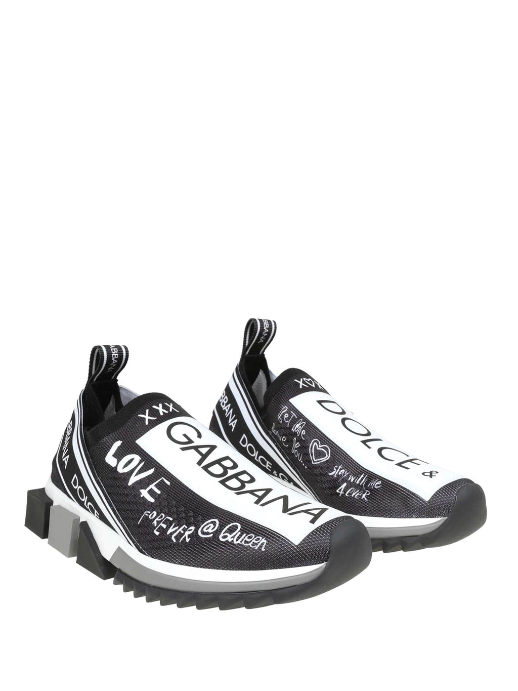Dolce & Gabbana Sorrento Melt Graffiti Sneakers - Black