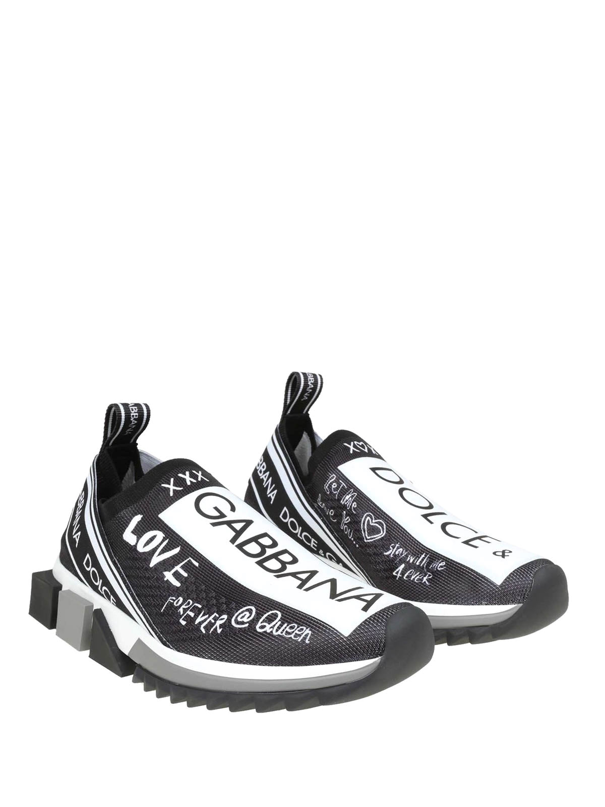 Dolce & Gabbana Sorrento Melt Graffiti Sneakers - Black